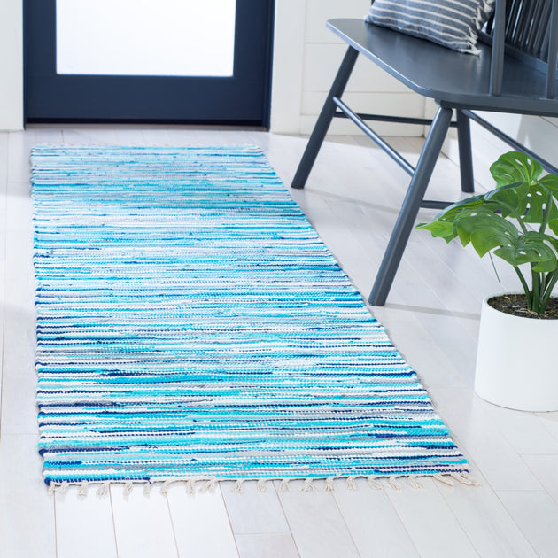 Safavieh RAR129 Rag Rug Turquoise Multi 3