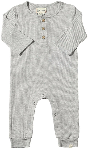 Me & Henry Mason Ribbed Romper Grey 12-18 Months 2
