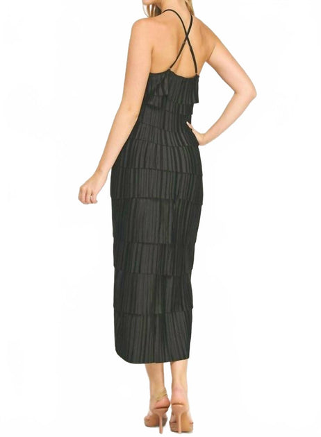 Strut & Bolt Lyra Halter Dress Black Large 4