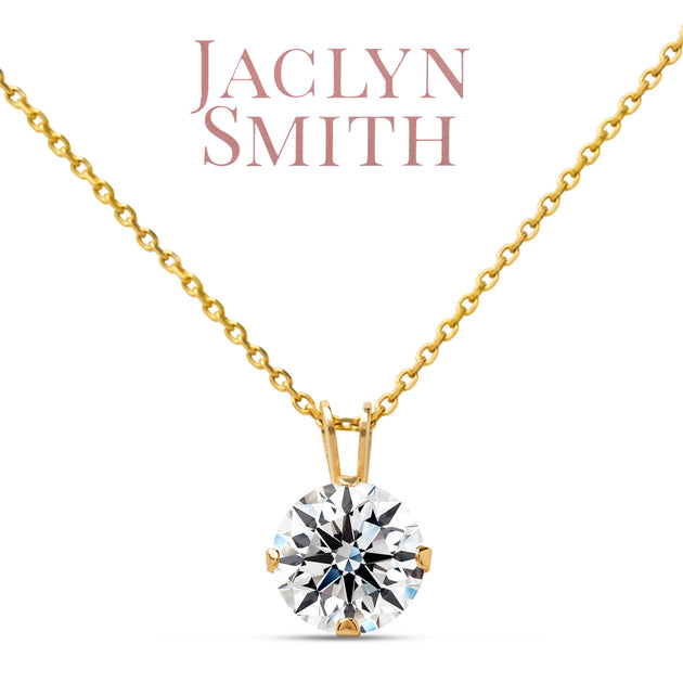 Jaclyn Smith Solitaire Necklace Yellow One Size 2