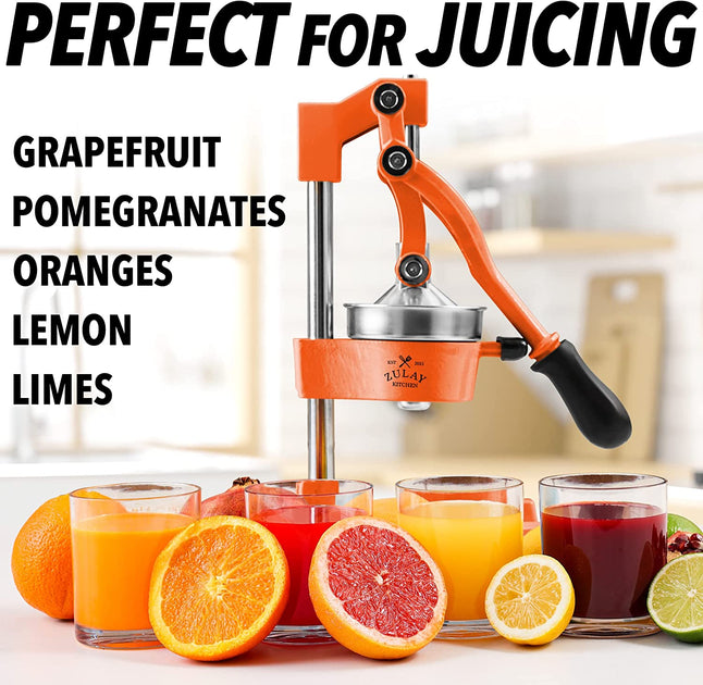 Zulay Kitchen Manual Orange Juicer and Lime Squeezer Press Stand Grey 4
