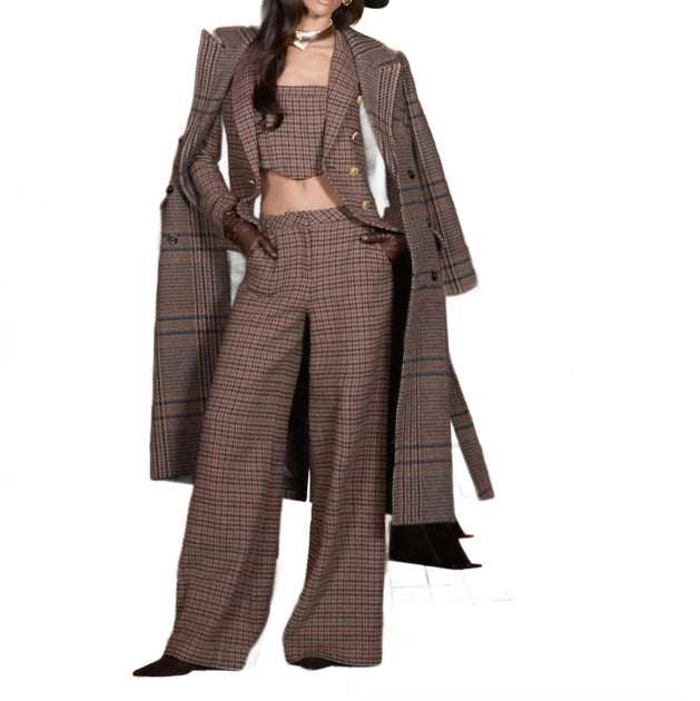 L'Agence Pilar Wide Leg Pants Brown US 8 2