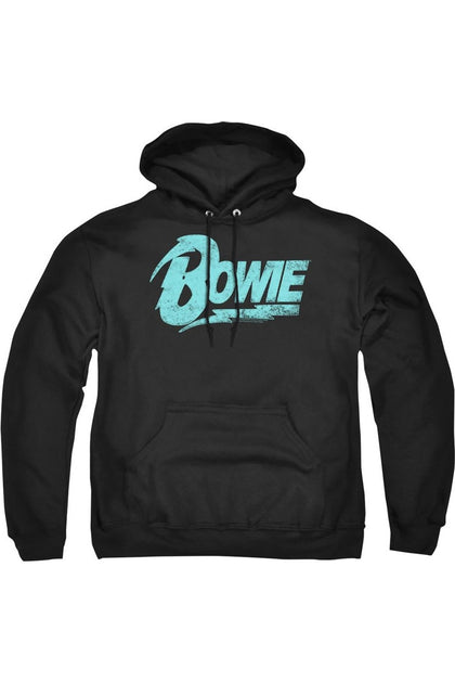 Gildan David Bowie Logo Hoodie Black XL 2
