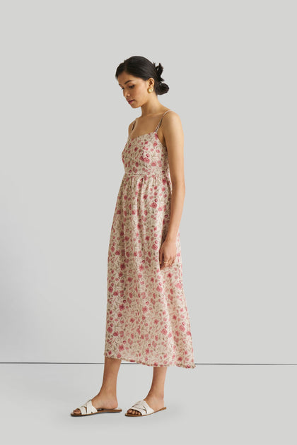 Reistor Träger Midi-Kleid mit Raffung Multi 4