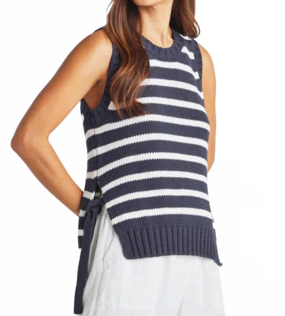 Splendid Zoey Tie Crewneck Tank Top Blue Medium 4