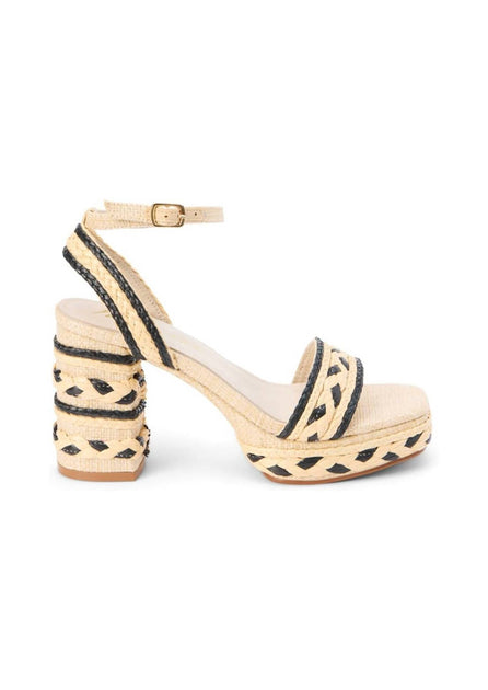 Matisse Lyla Ankle Strap Block Heels Beige US 6 2