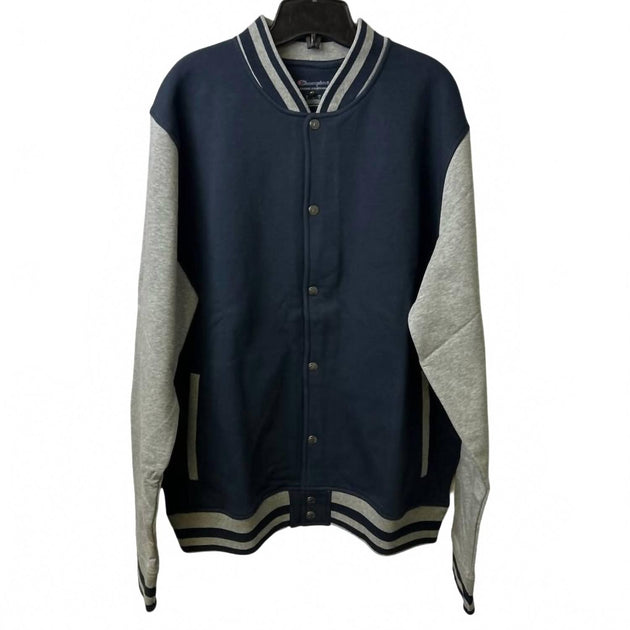 Champion Varsity Bomber Jacket Blue Small 2