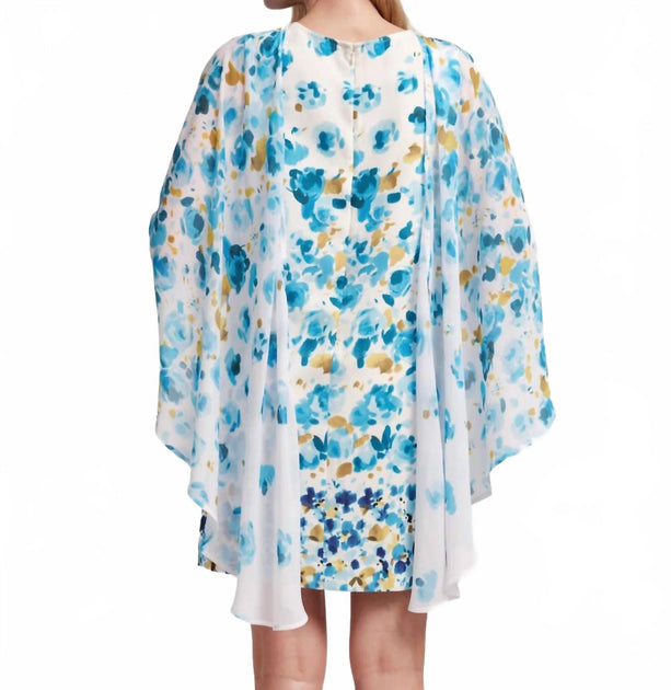 Frances Valentine Mini Cape Minikleid Blau XSmall 3