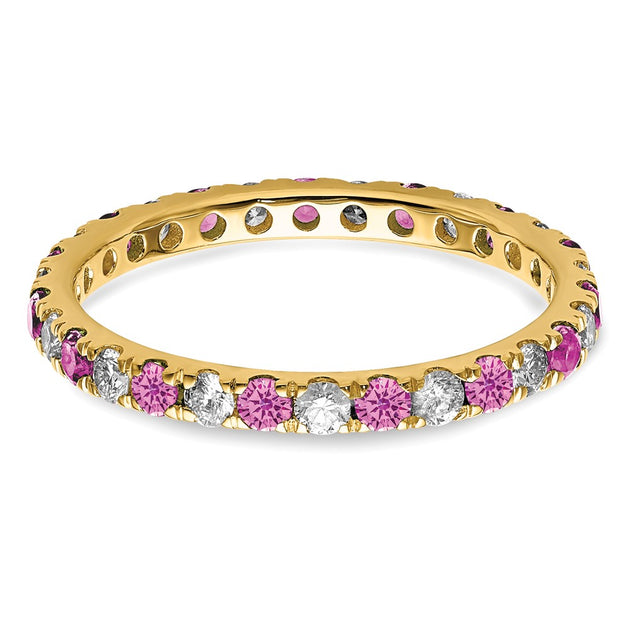 Diamond2Deal Eternity Band Yellow Gold US 9 5