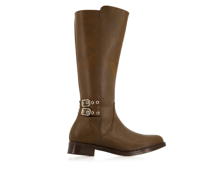 Andrea Tall Riding Elastic Shaft Boots Brown US 6 4