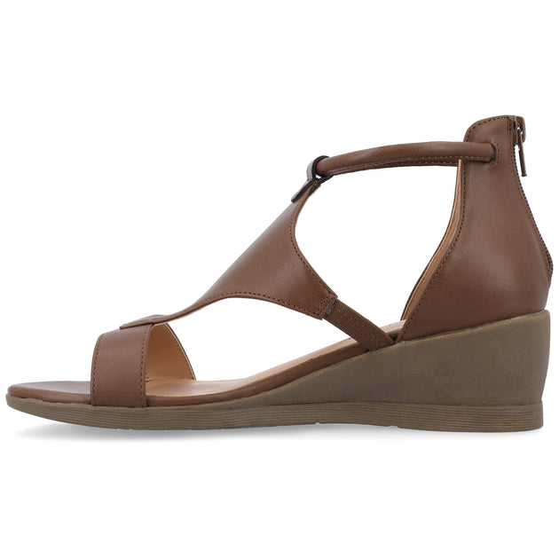 Journee Collection Trayle Sandal Wedge Black 9.5 3