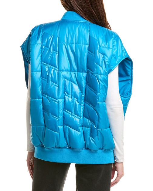KHRISJOY Oversized Bomber Vest Blue US 2 3