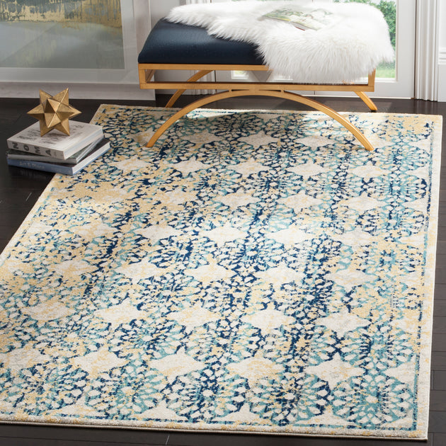 Safavieh Evoke EVK262 Area Rug Ivory/Blue 2