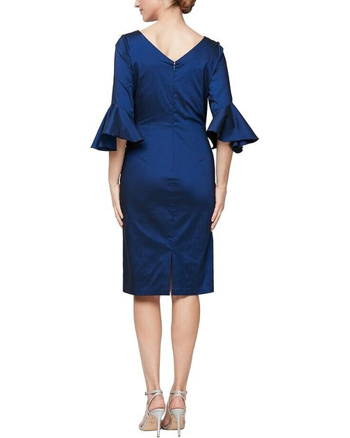 Alex Evenings APP1247 Sheath Dress Blue US 8 3