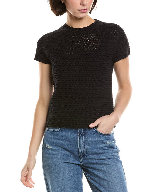 Vince Crochet T-Shirt Black X-Small 2