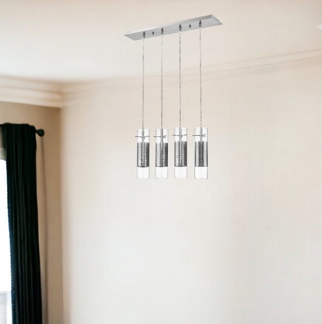 Hivvago Scope 4-Light Pendant Brushed Nickel 2