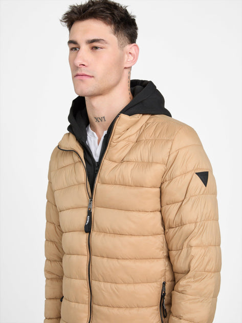 Guess Factory Harrison Hooded Quilted Jacket Black Large 4