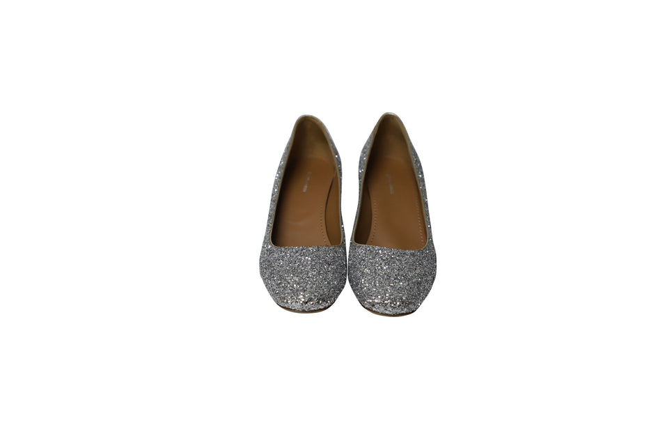 Mansur Gavriel Glittered Pumps Silver 36 3