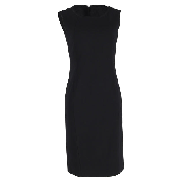 Max Mara Sleeveless Midi Shift Dress Black EU 40 2