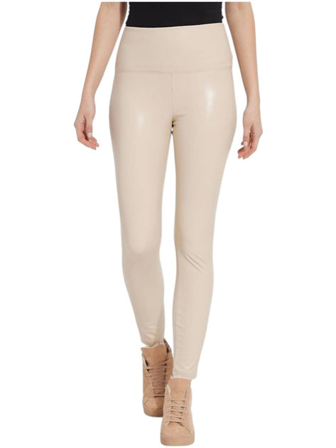 Lysse Textured Leather Leggings Beige XLarge 2