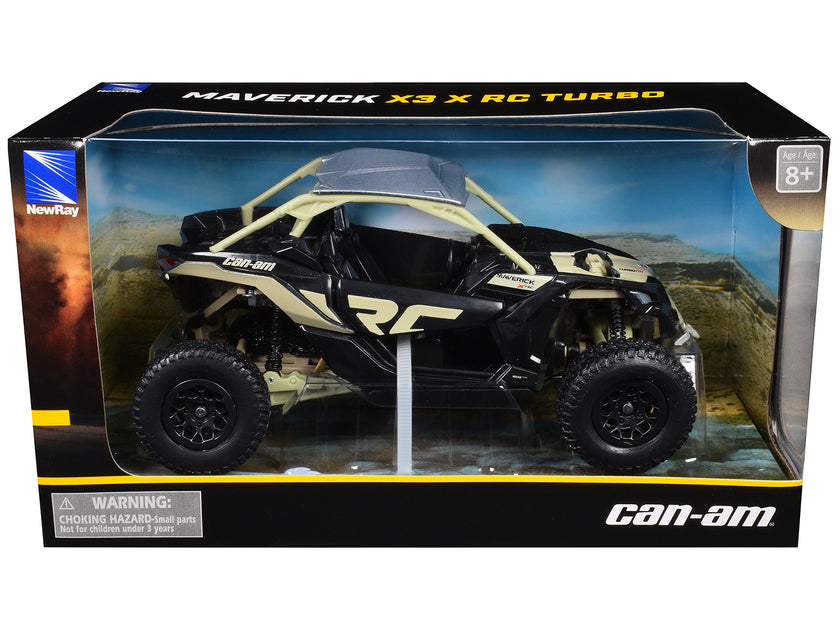New Ray Can-Am Maverick X3 XRC Turbo ATV Tan and Black 1/18 4