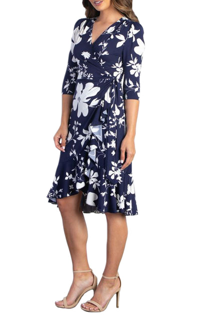 Kiyonna Flirty Flounce Wickelkleid Multi 0X 3