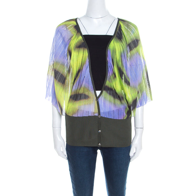 Cardigan tricot Escada imprimé fantasy et manches kimono - Multicolore - Large 2