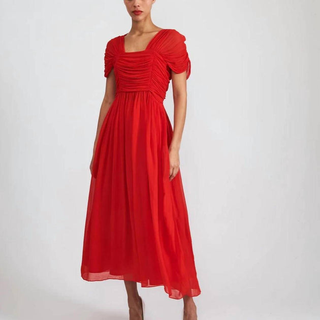 Batsheva Phillipa Maxi Dress Red US 8 3