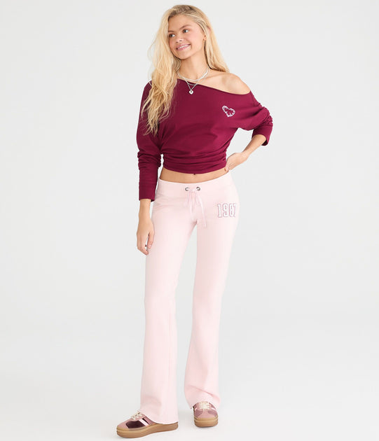 Aeropostale 1987 Sweatpants Pink Medium 4