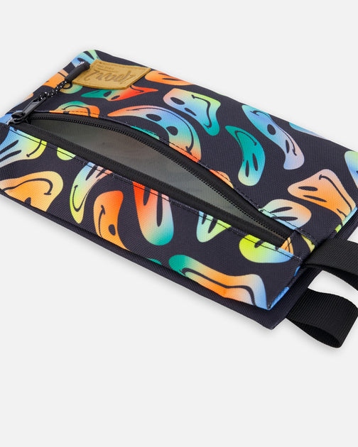 Deux par Deux Double Pencil Case Smiley Face Boy Multi One Size 4