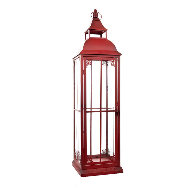 Hivvago Set of 3 Floor Lantern Candle Holders Red 4