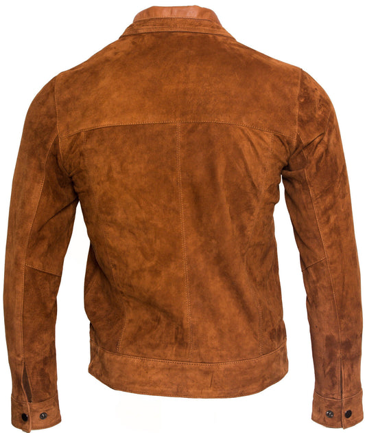 Infinity Harrington Jacket Goat Suede Brown Medium 3