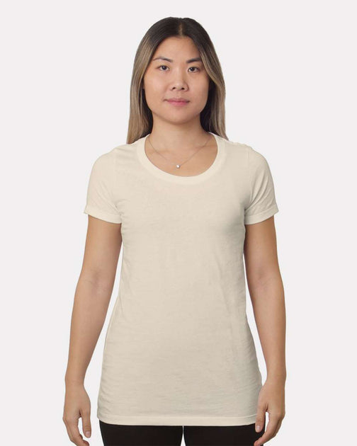 Bayside Fine Jersey T-Shirt White Medium 5
