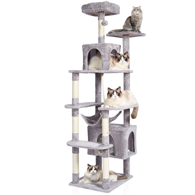 VEVOR Cat Tree Light Grey One Size 2