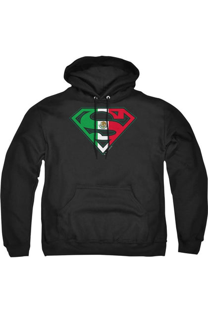 Gildan Superman Mexican Flag Shield Hoodie Black 4XLarge 2