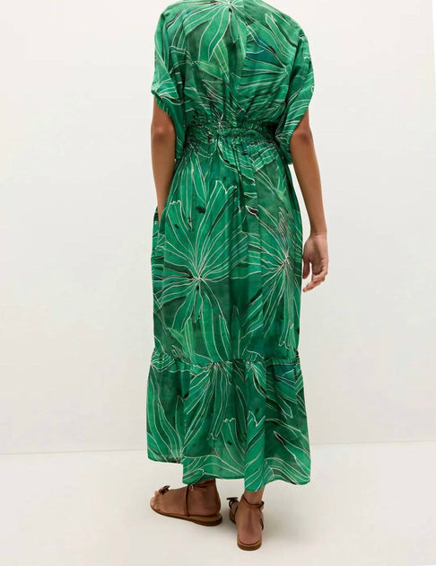 Marie Oliver Venus Caftan Dress Green Medium 4
