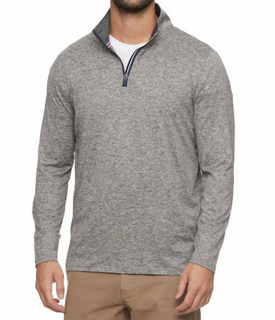 Flags & Anthem Lightweight Performance 1/4 Zip Sweater Grey Large 2