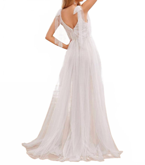 Ever-Pretty Empire Waist Wedding Dress White US 2 3