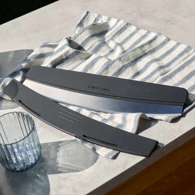 ZWILLING BBQ+ Edelstahl Wiegemesser für Pizza silber 4