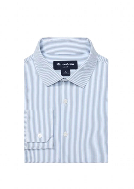 Mizzen + Main Leeward Dress Shirt Blue Medium 4