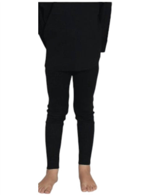 A Basic Brand Kid's Rib Leggings Black 12-18 Months 2