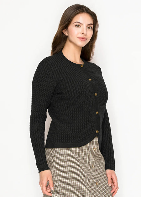 Yal New York Knit Cardigan Black XXLarge 4