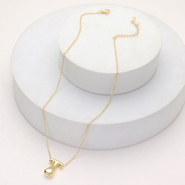 FASHNZFAB Secret Box Bubble Initial E Monogram Pendant Necklace Silver One Size 4
