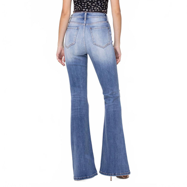 CELLO Slim Fit Super Flare Jeans Bleu US 0 3