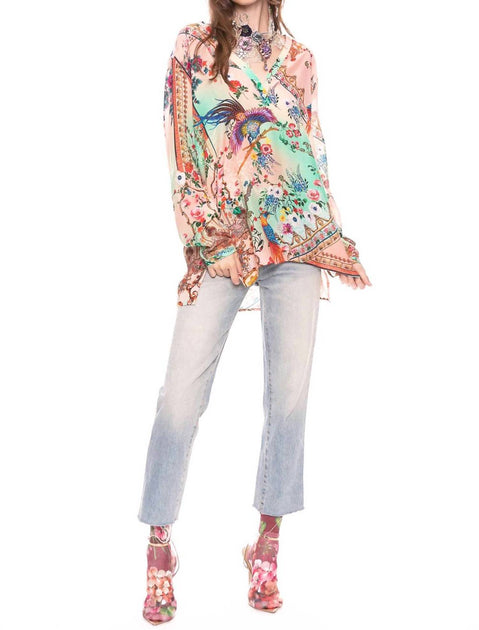 Aratta Eva's Garden Blouse Beige Large 2