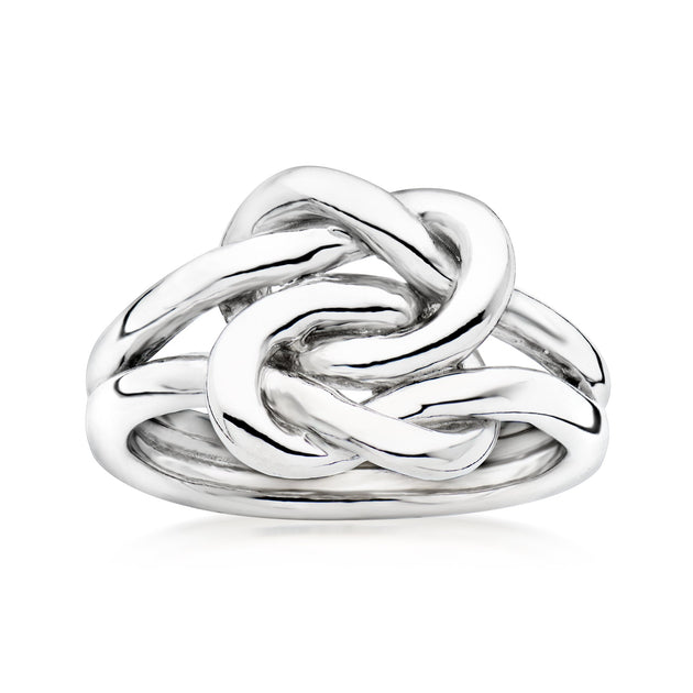 Ross-Simons Double Love Knot Ring Silver US 7 2