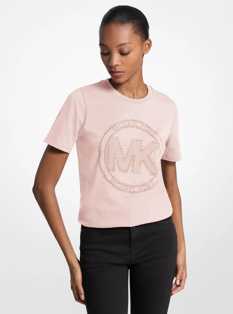 Michael Kors Studded Logo Charm T-Shirt Multi Medium 4