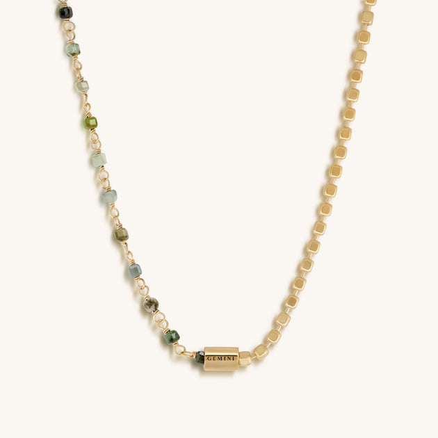 Karma and Luck Versatile Socialite Gemini Emerald Necklace Silver 4