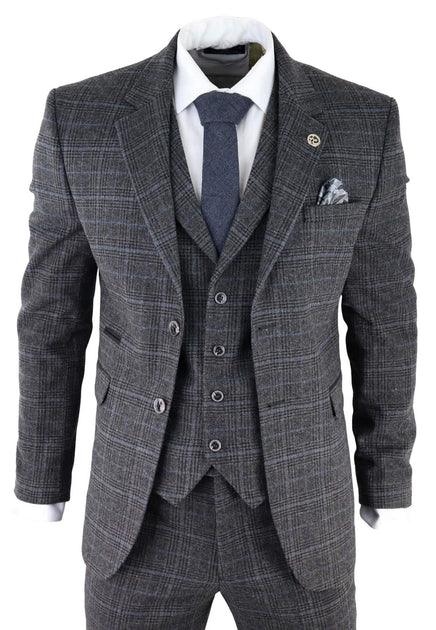 Oliver Tweed 3 Piece Suit Grey Check US 50 Regular 2