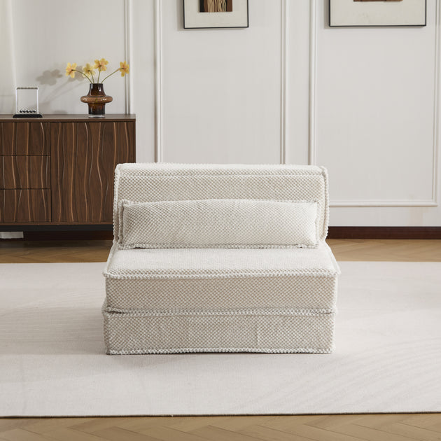 Streamdale Compression Modular Floor Sofa Bed White 9